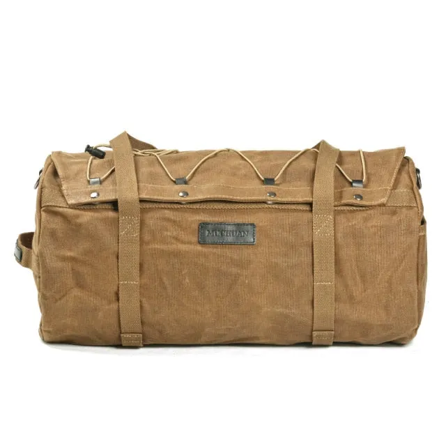 Waterproof Biker’s Canvas Tail Bag, Converts to Duffel Bag, One Size