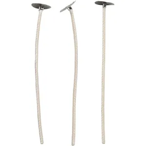 Waxed Candle Wicks L:10 cm Thickness 2 mm, 50 Pieces