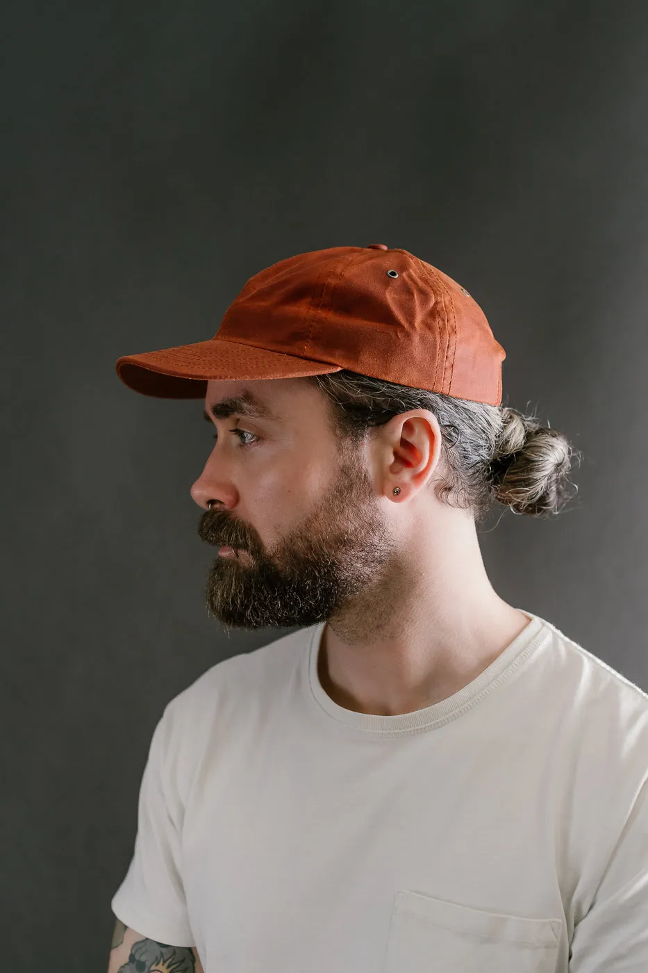 Waxed Canvas Baseball Hat - Brick
