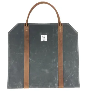 Waxed Canvas Log Carrier, Charcoal