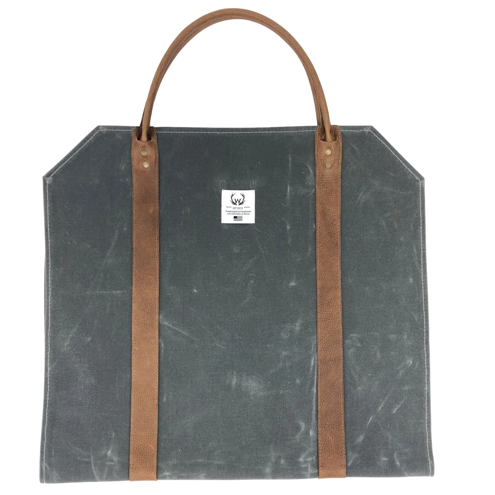 Waxed Canvas Log Carrier, Charcoal