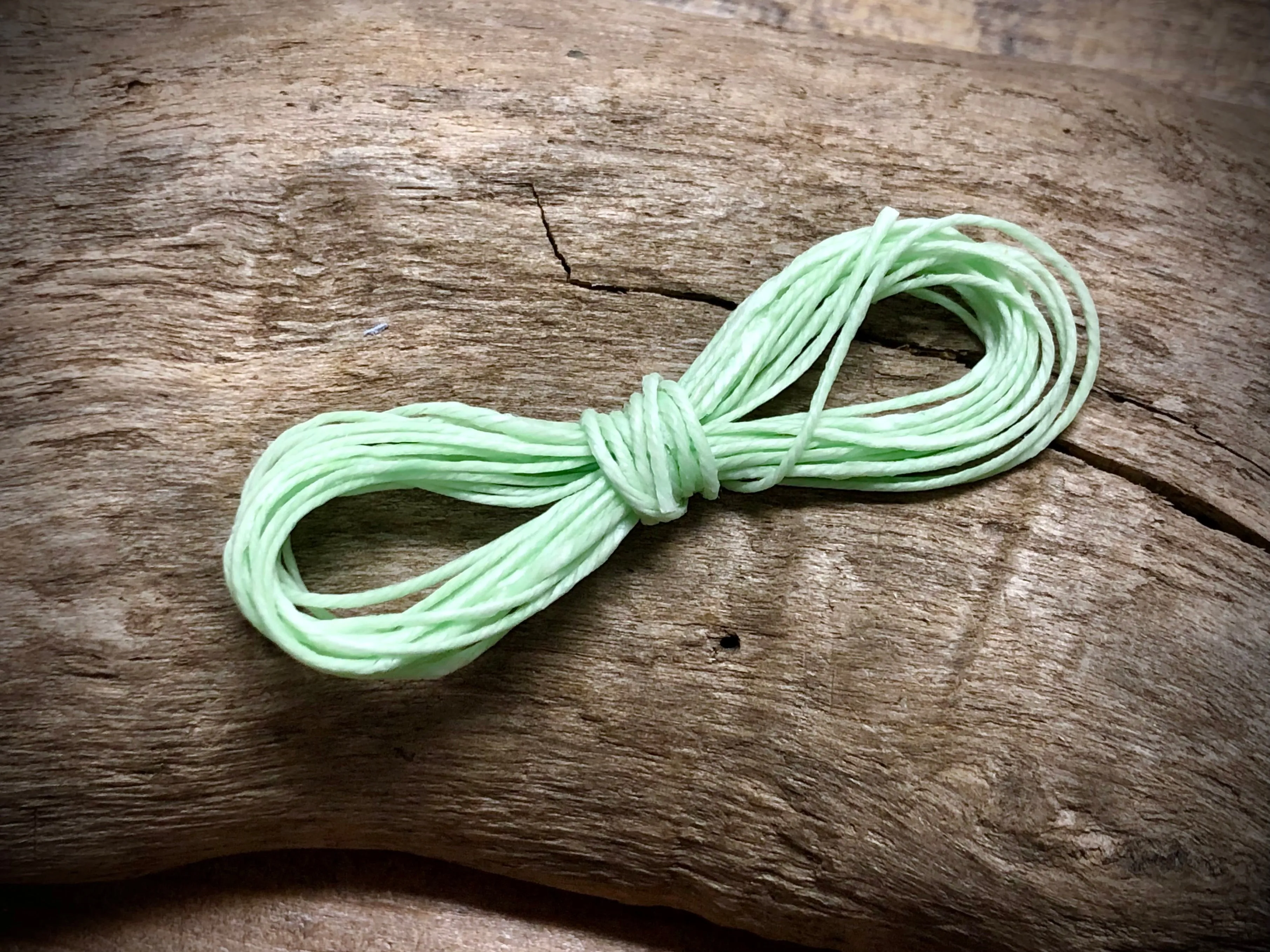 Waxed Irish Linen - Sea Foam Green