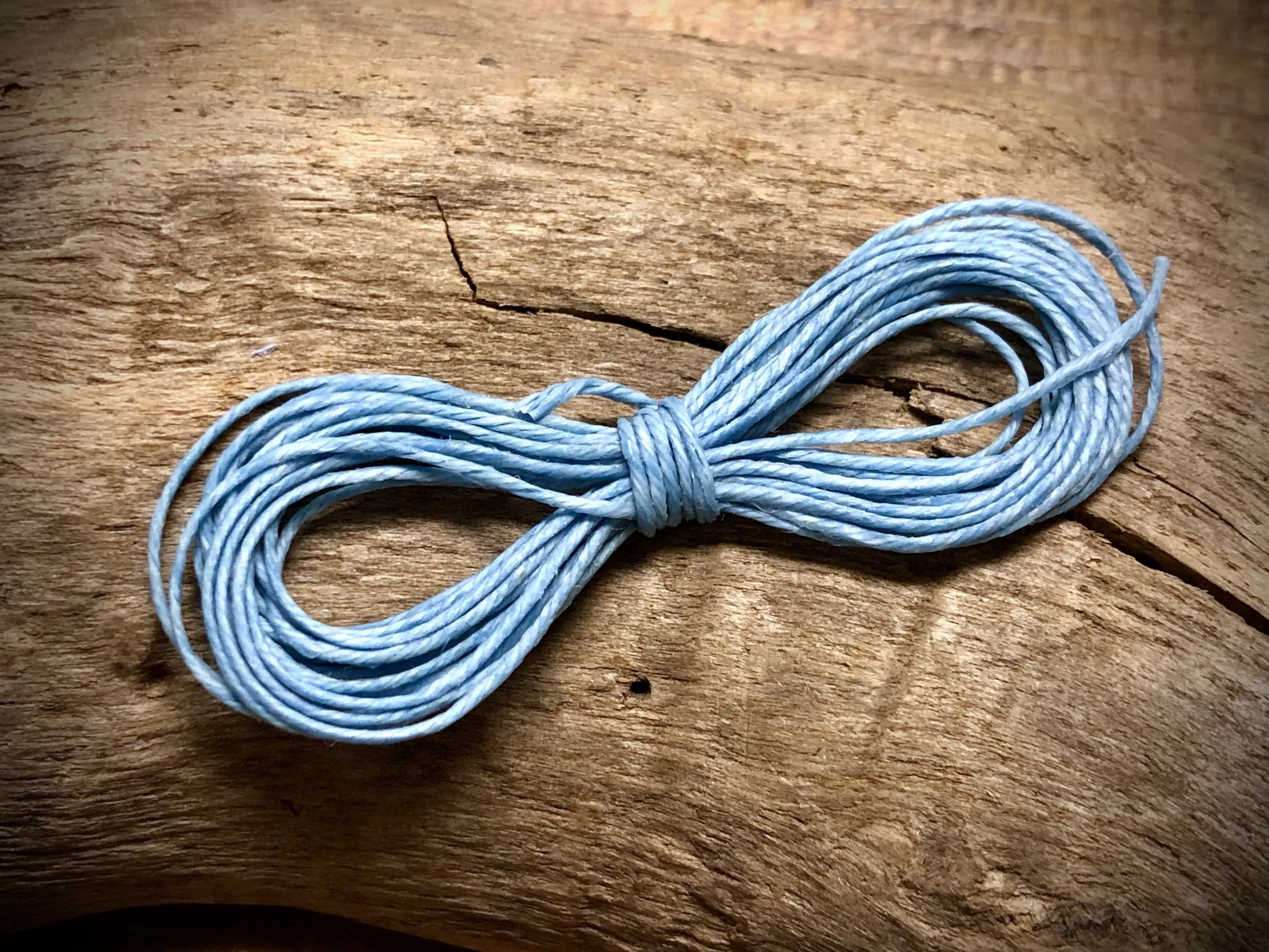 Waxed Irish Linen - Sky Blue