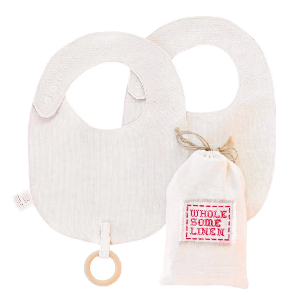 Waxed Linen Baby Bibs