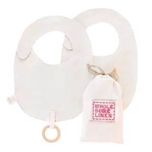 Waxed Linen Baby Bibs