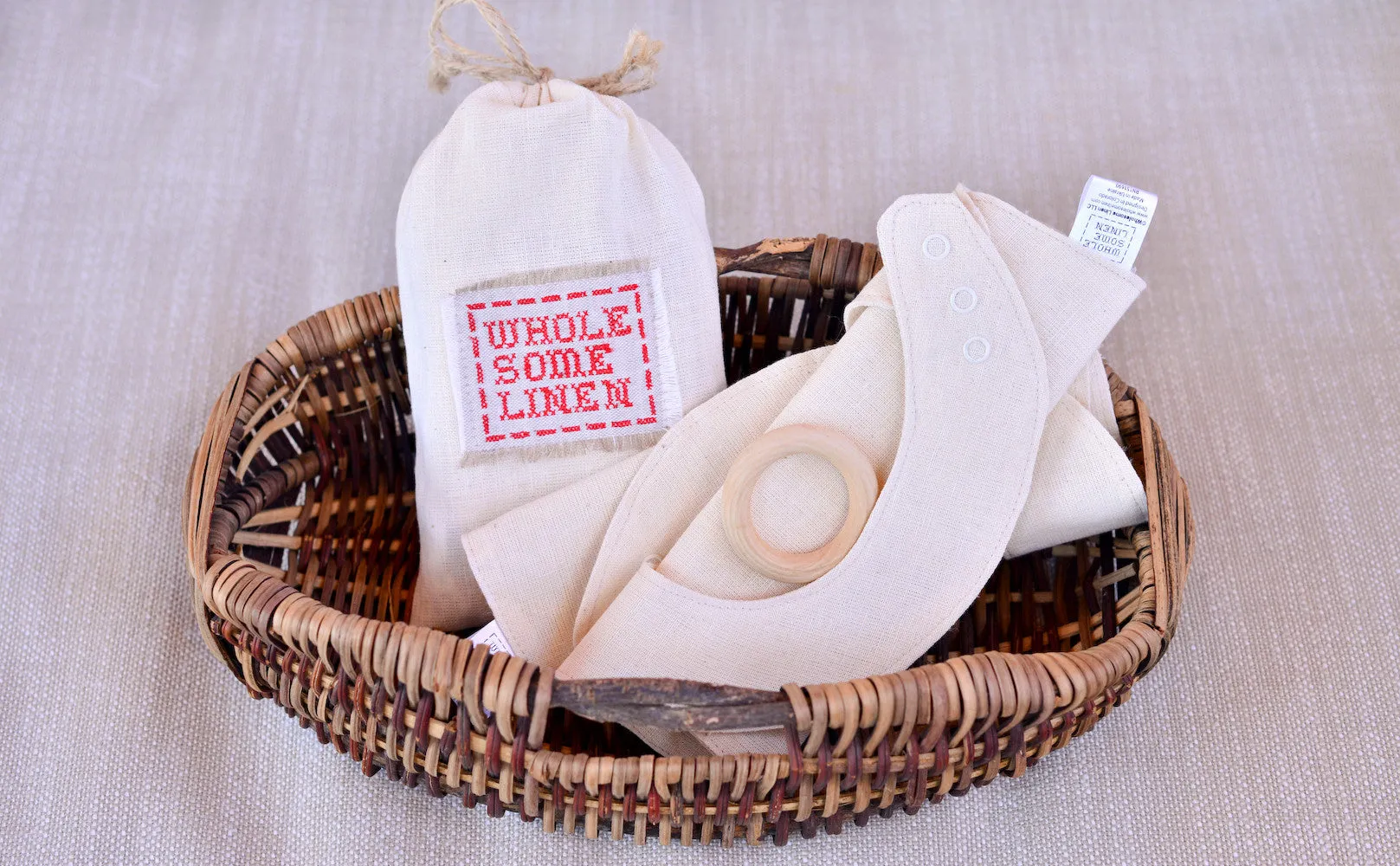 Waxed Linen Baby Bibs