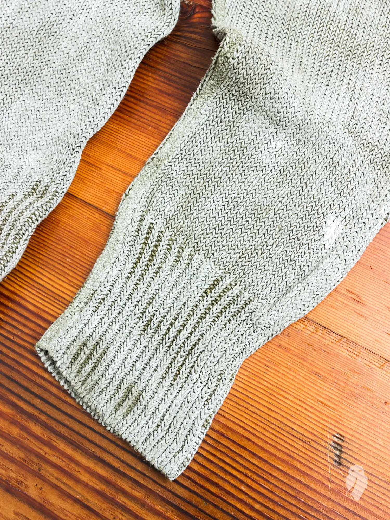 Waxed Sweater in Military Linen