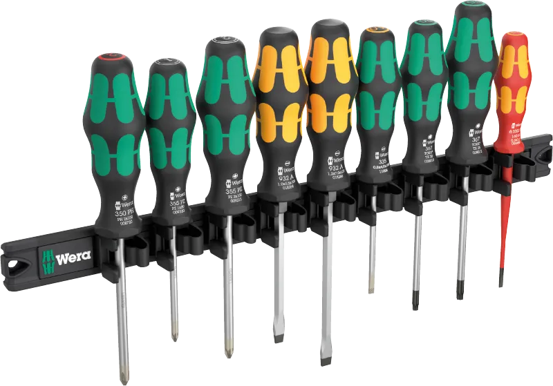 Wera 9650 Magnetic Rail, Kraftform Screwdriver Set, 9pc, 05051012001