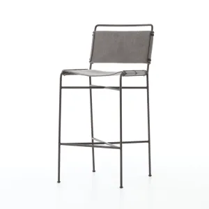 Wharton Counter Stool-Stonewash Grey