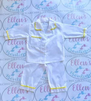 White and Lemon Pyjamas