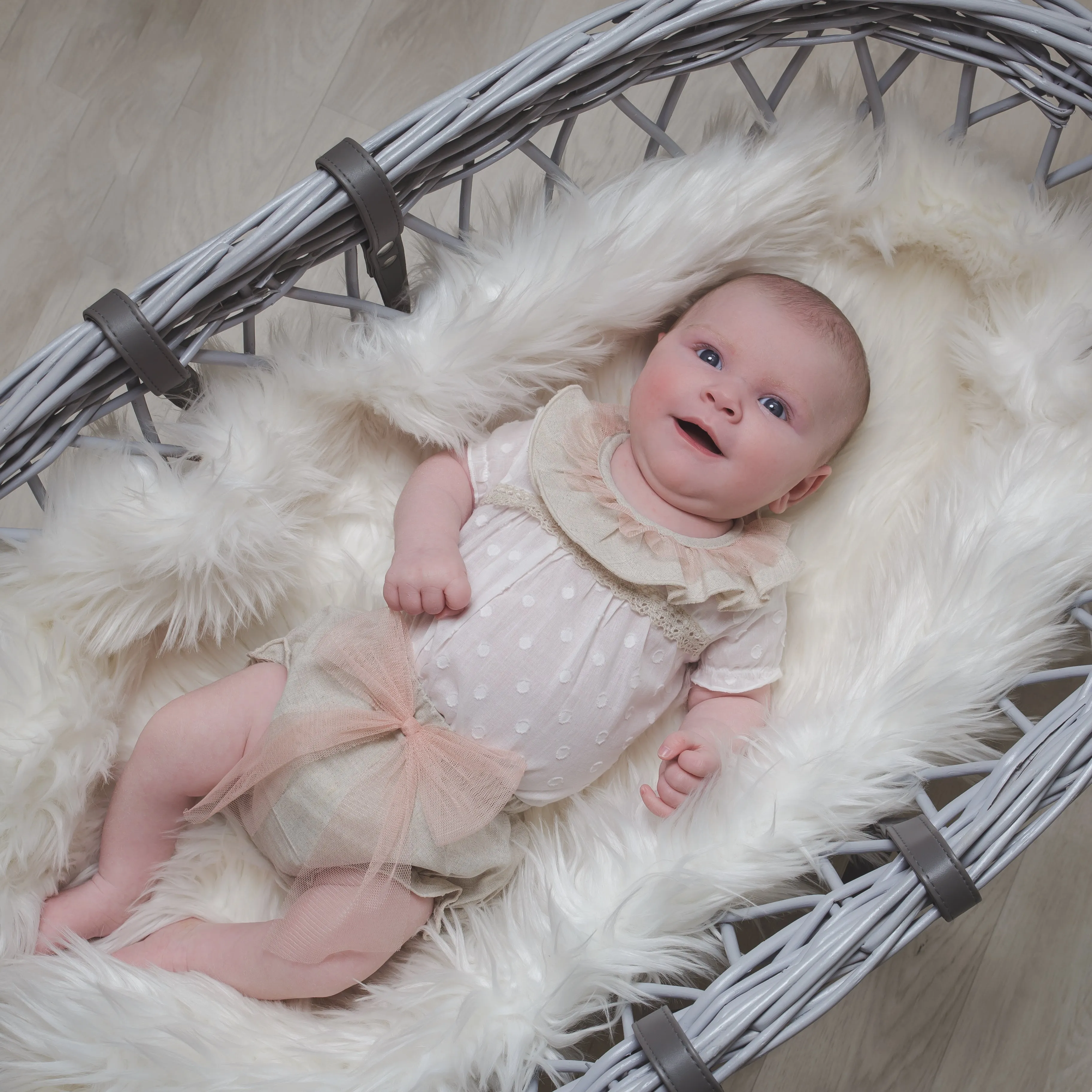 White Spotted Cotton Sand Bloomers Set