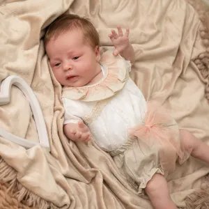 White Spotted Cotton Sand Bloomers Set
