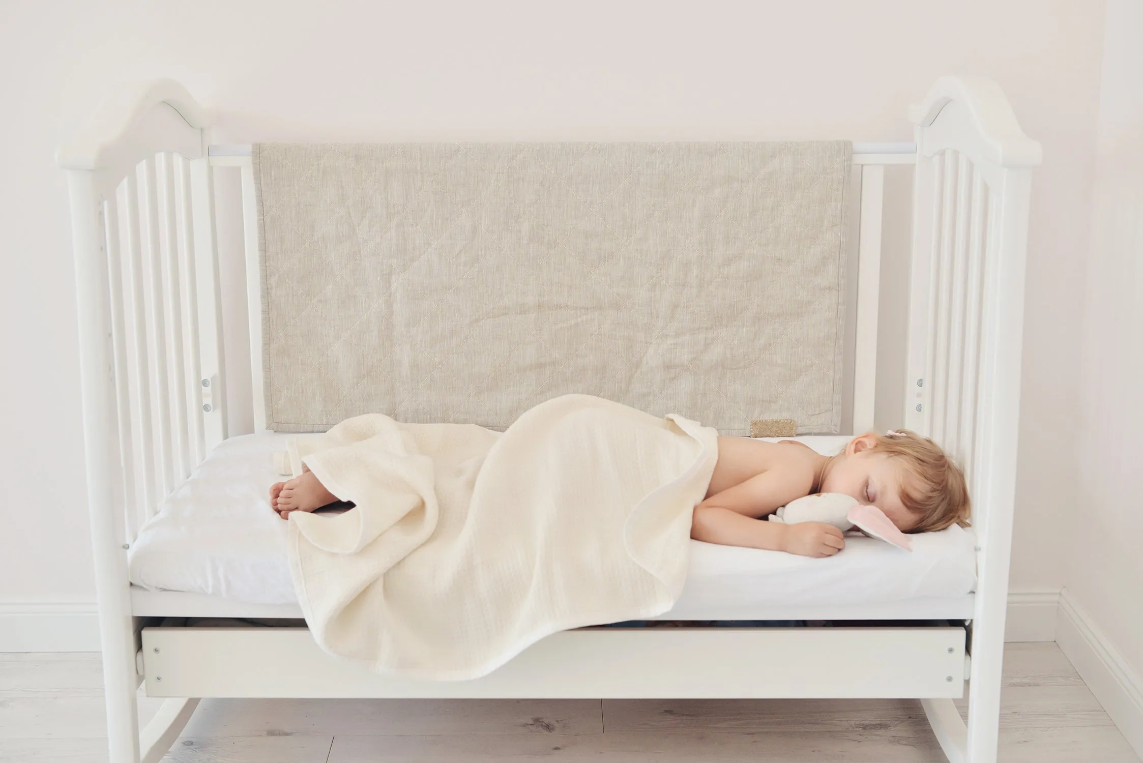 Wholesome Linen Organic Crib Mattress - Natural, Non-Toxic, Hypoallergenic | Fits Standard Cribs (Delta, Babyletto, Graco, IKEA, and More)