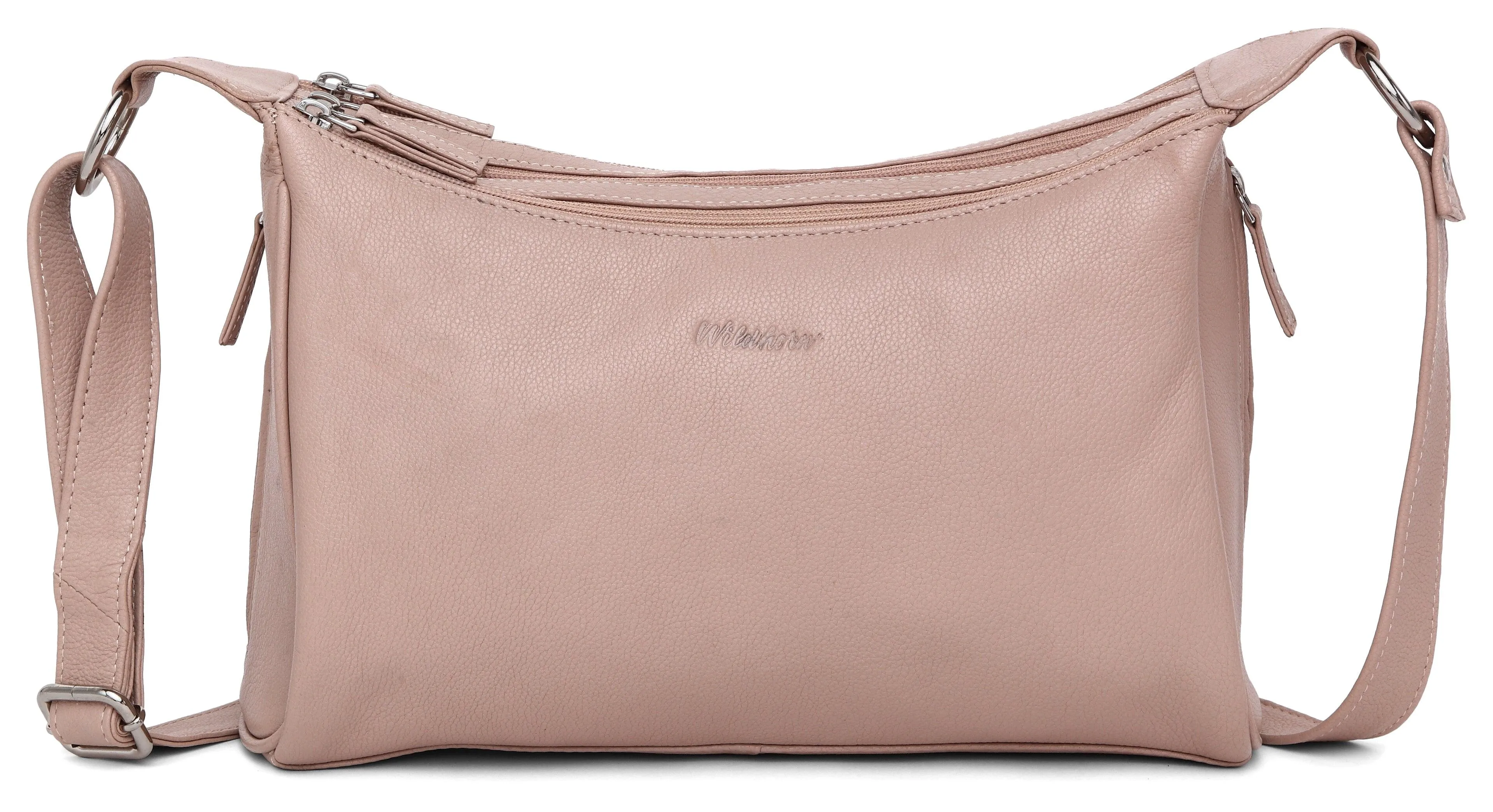 WildHorn® Upper Grain Genuine Leather Shoulder Bag | Cross body Bag With Adjustable Strap for Girls & Women.