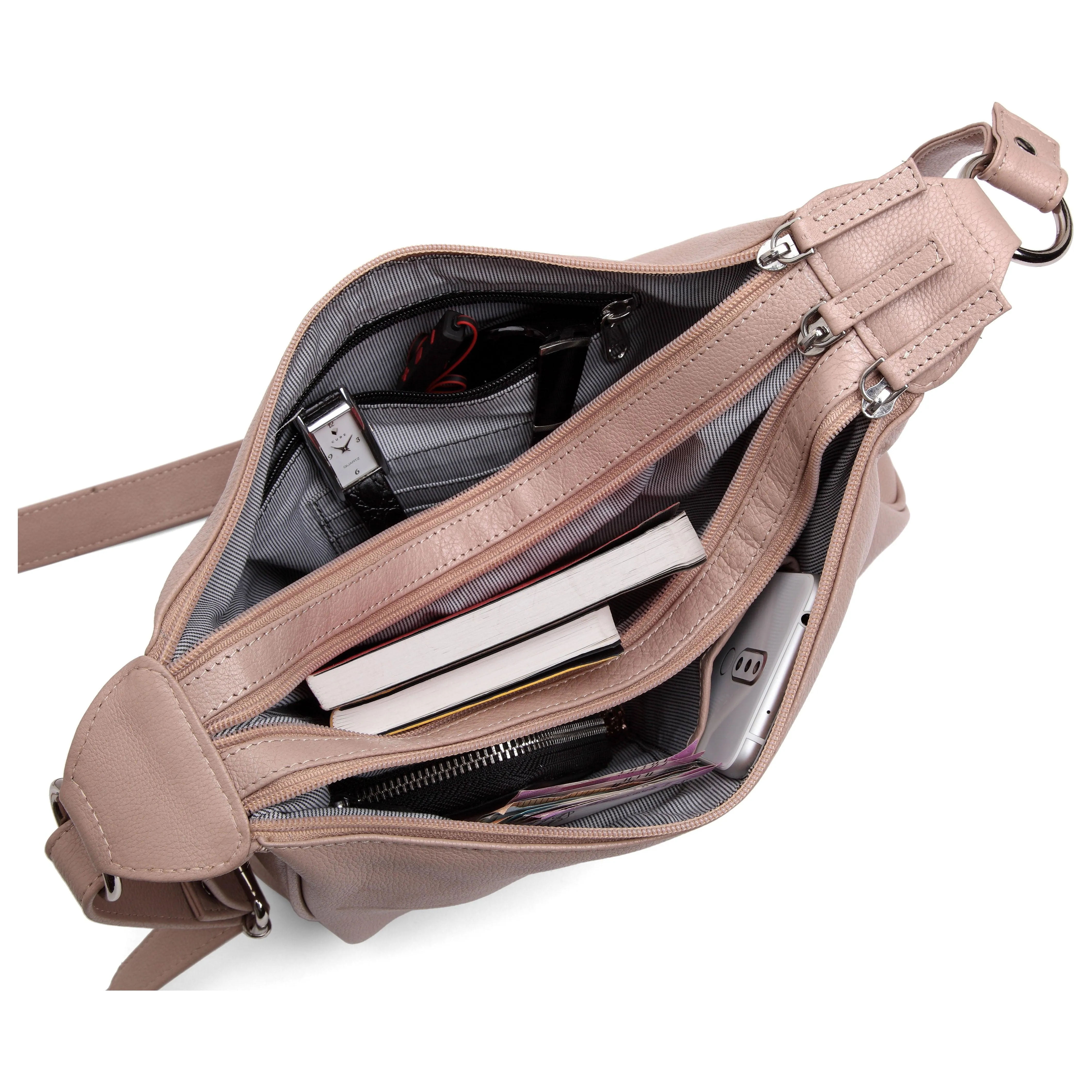 WildHorn® Upper Grain Genuine Leather Shoulder Bag | Cross body Bag With Adjustable Strap for Girls & Women.