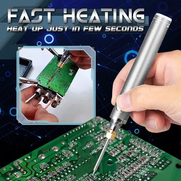 Wireless Charging Welding Pen Kit with 3 Soldering Iron Tips and Tin Wire