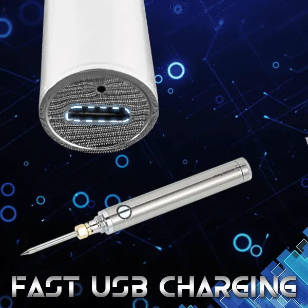 Wireless Charging Welding Pen Kit with 3 Soldering Iron Tips and Tin Wire
