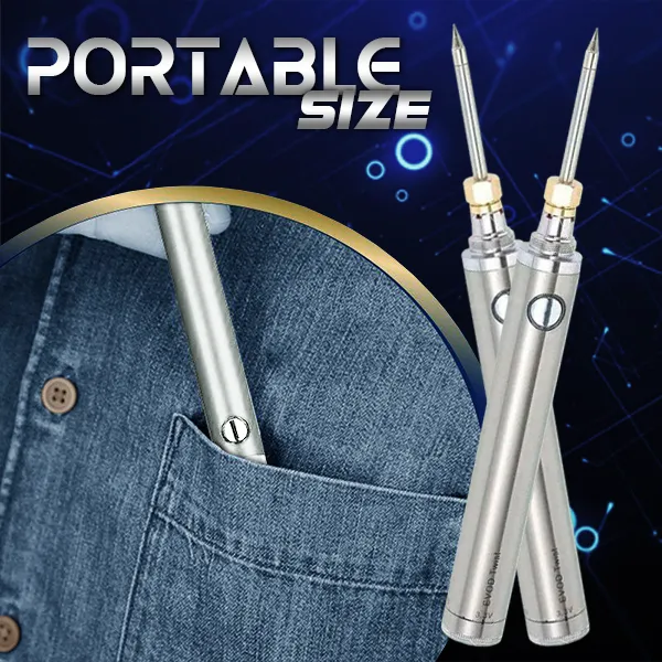 Wireless Charging Welding Pen Kit with 3 Soldering Iron Tips and Tin Wire