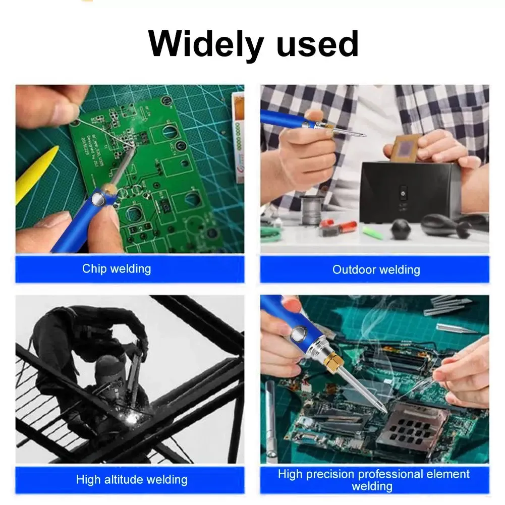 Wireless Charging Welding Pen Kit with 3 Soldering Iron Tips and Tin Wire