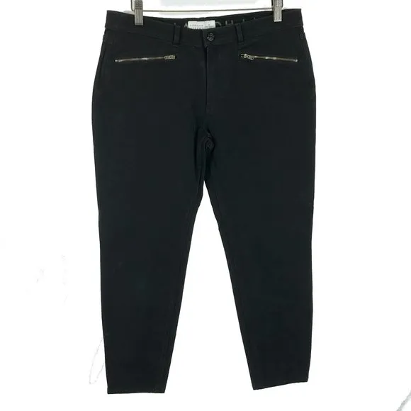 Womens Size 30 30x26 Kate Spade Broome Street Black Zip Pocket Ankle Jeans