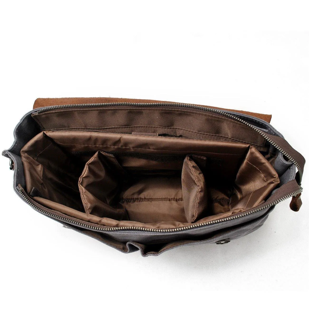 Woosir Waxed Canvas and Leather Waterproof Camera Bag