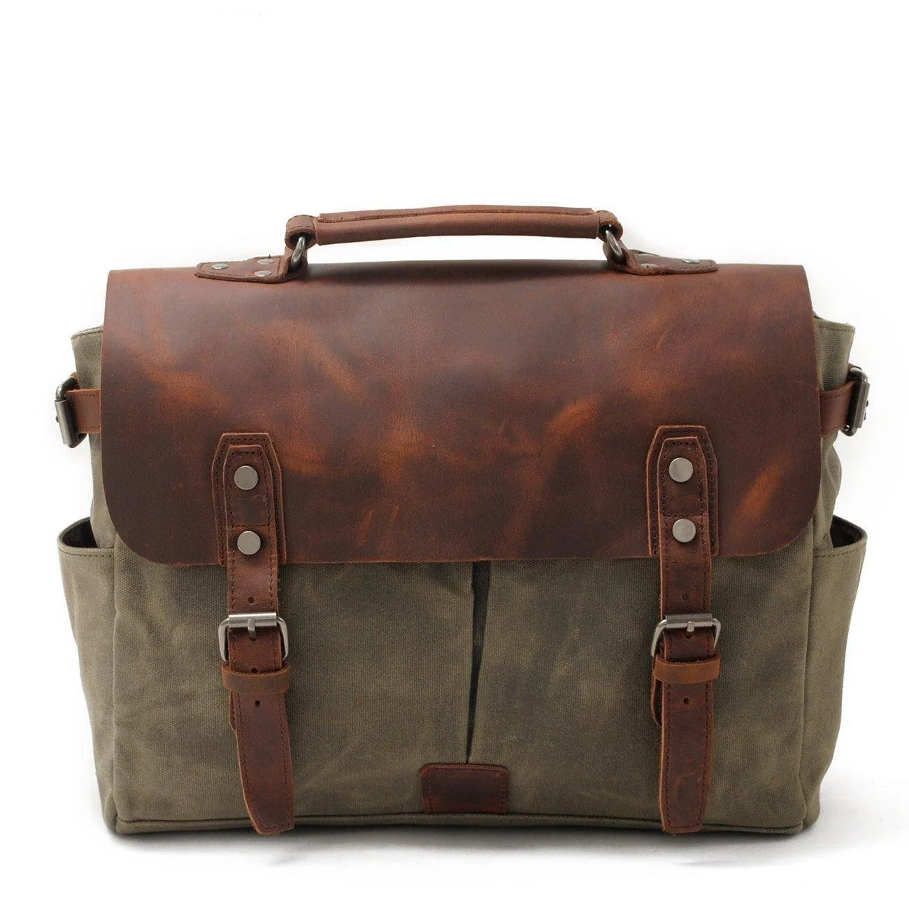 Woosir Waxed Canvas and Leather Waterproof Camera Bag