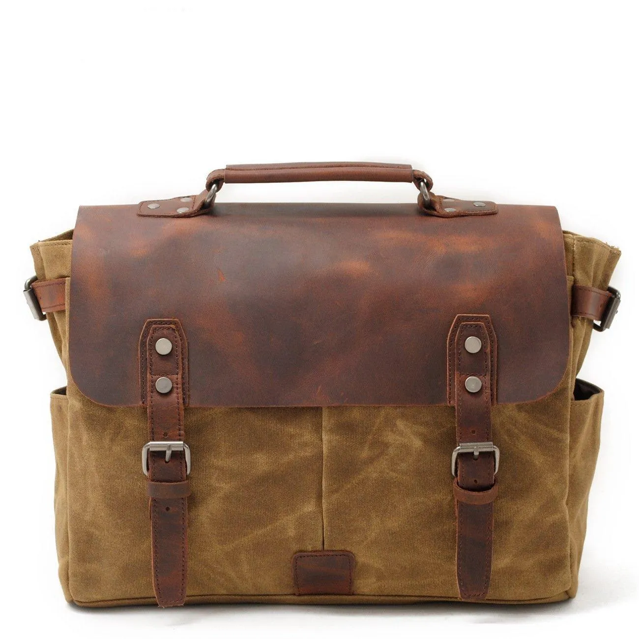 Woosir Waxed Canvas and Leather Waterproof Camera Bag