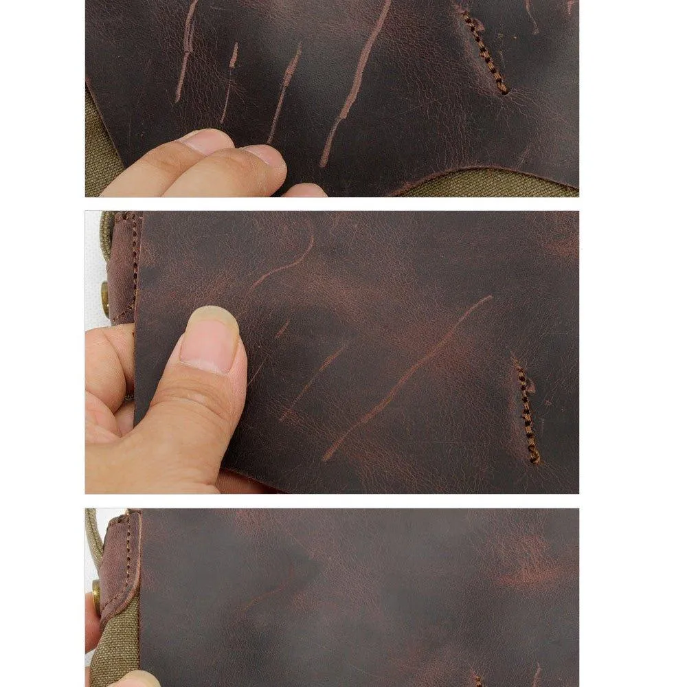 Woosir Waxed Canvas and Leather Waterproof Camera Bag