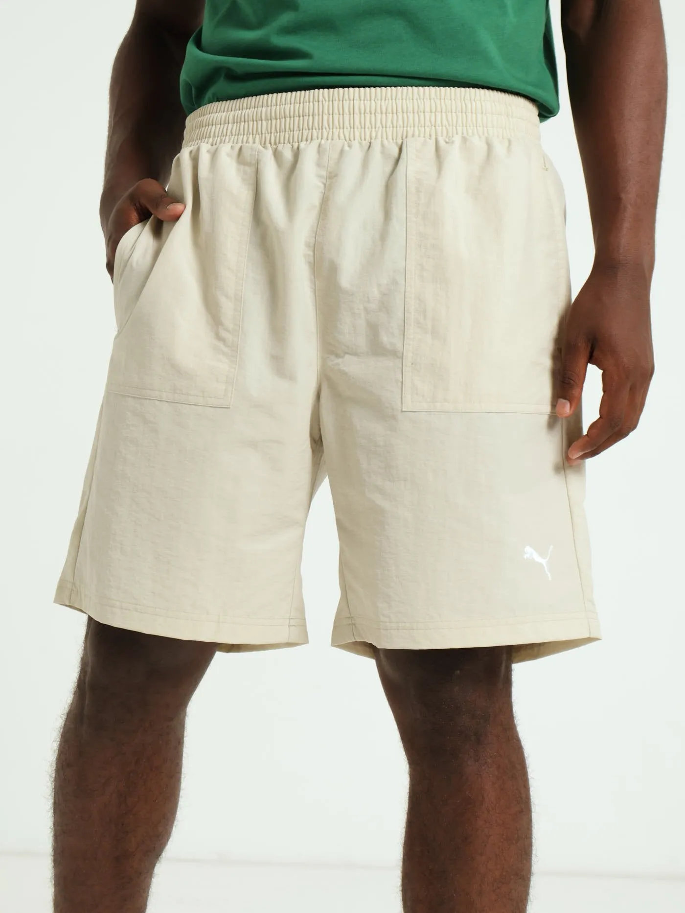 Woven Pocket Shorts - Stone