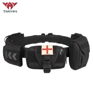 YD-2012 Yakeda Tactical Belt Outdoor Patrol Multifunctional 5-Piece Nylon Removable Adjustable Tactical Belt