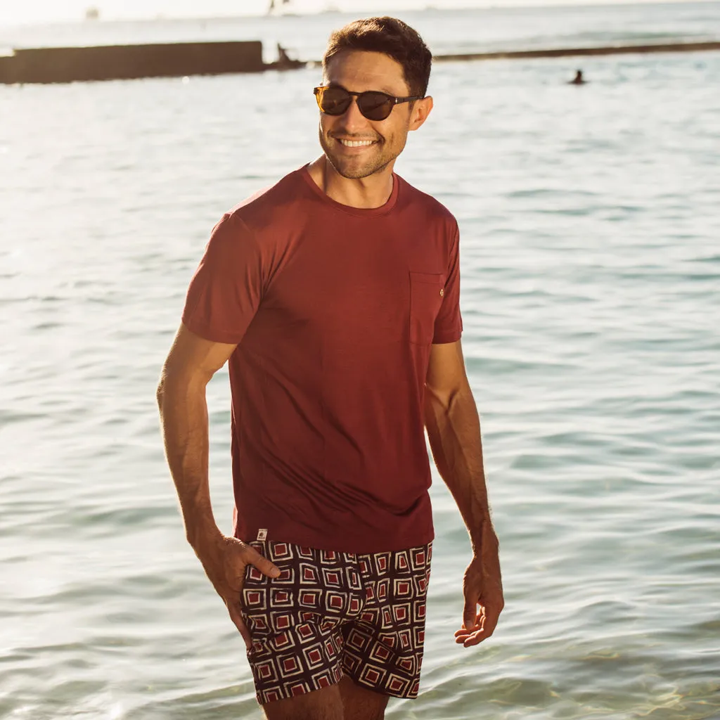 Zhu T-Shirts - Tanbark Red