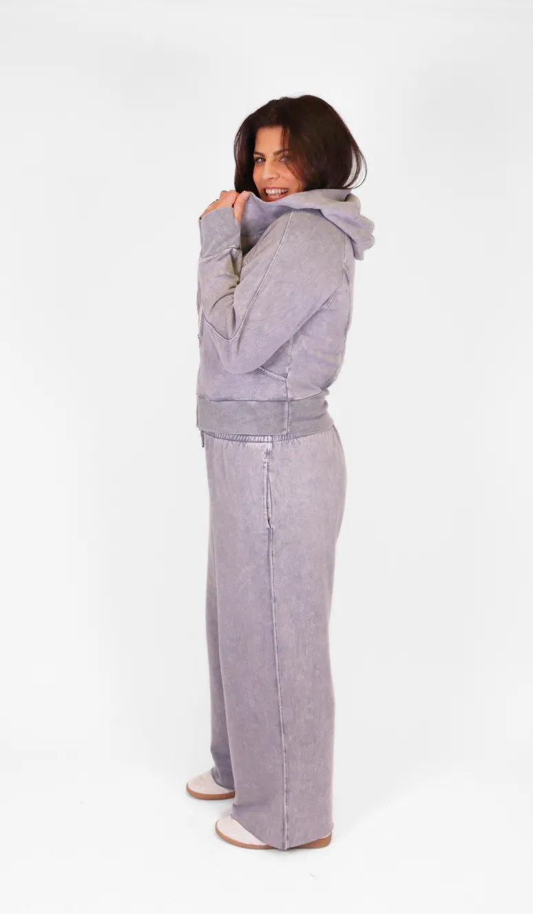 Zip-Up Hoodie Silver